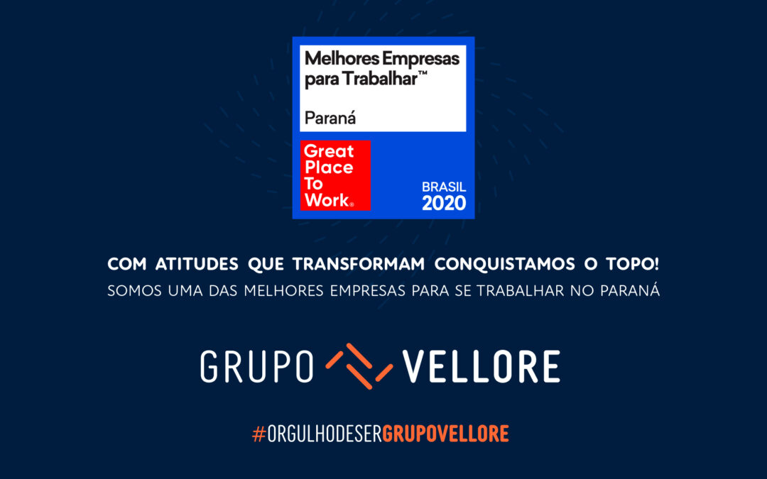 Grupo Vellore é uma das melhores empresas para trabalhar no Paraná